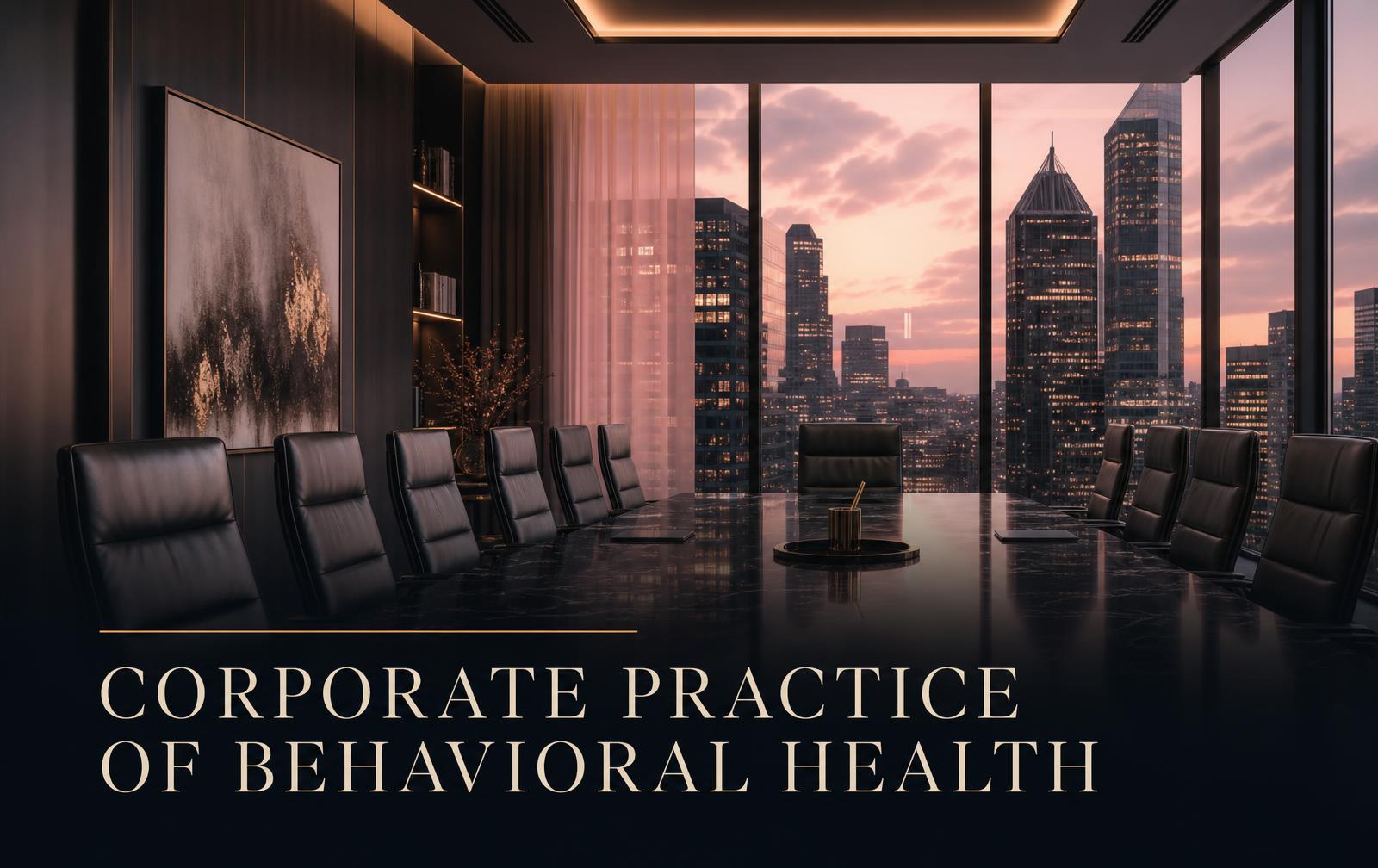 Corporate Practice of Behavioral Health — Erica Jew social work portfolio project